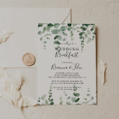 Minimale groene eucalyptus Weddenschap Breakfast Kaart