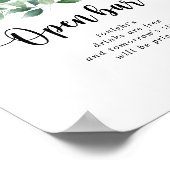 Minimale groene open bar met eucalyptus Weddenscha Poster (Hoek)