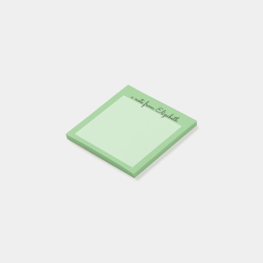 Minimale groene pasta post-it® notes (Schuin)