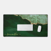 Minimale groene smaragd op maat bureaumat (Keyboard & Muis)