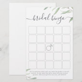 Minimale groene vrijgezellenfeest bingo (Voorkant / Achterkant)