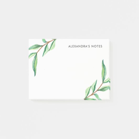 Minimale groene Waterverf op wit Post-it® Notes (Voorkant)