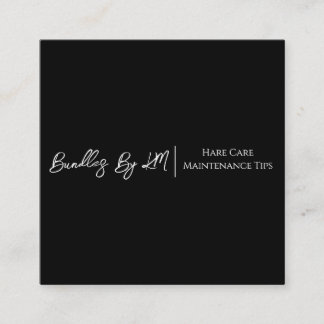 Minimale Haarstylist Wig Bundle Maintenance Card Vierkante Visitekaartje