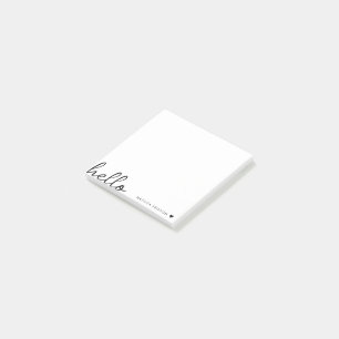 Minimale Hallo Moderne reinigen hart, eenvoudig Post-it® Notes