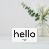 Minimale Hallo QR-code sociale mediapictogrammen Visitekaartje (Staand voorkant)