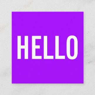 Minimale Hallo Visitekaartjes