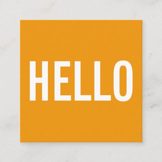 Minimale Hallo Visitekaartjes (Voorkant)