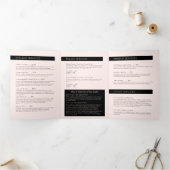 Minimale handbediende en roze laserbrochure drieluik kaart (Binnen)