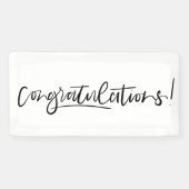 Minimale handgeschreven felicitaties banner (Horizontaal)