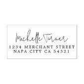 Minimale handgeschreven het Moderne Adres van de T Rubberstempel (Afrduk)