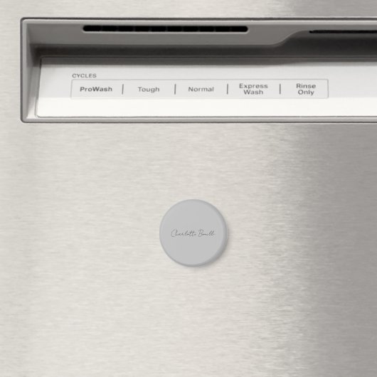 Minimale handgeschreven scriptnaam grijs magneet (Insitu (Vaatwasser))