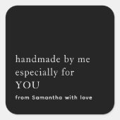 Minimale handleiding speciaal voor zwart-wit vierkante sticker (Voorkant)