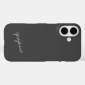 Minimale handomdragende naam zwart wit Case-Mate iPhone case (Achterkant (horizontaal))