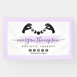 Minimale handpalen en motorfase metafysisch Reiki Spandoek