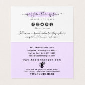 Minimale handpalen Moon Logo Klant Dank u Kaart (Binnenkant ongevouwen)