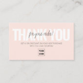 Minimale handschriftremcalligrafie Hartelijk dank Visitekaartje (Voorkant)