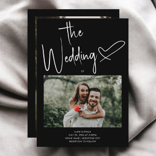 Minimale handtekeningen Hartfoto van Script Black  Kaart