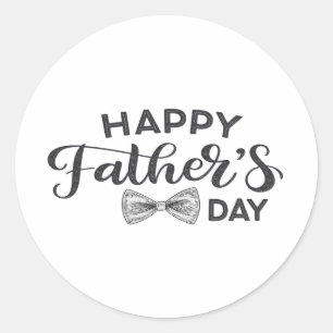 Minimale Happy Vaderdag ronde Sticker met de hand