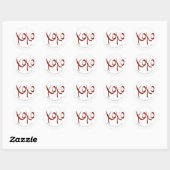 Minimale Happy Valentines Day Hand Lettering Ronde Sticker (Vel)