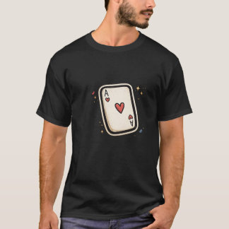 Minimale Hartenaas Speelkaart Kunst T-shirt