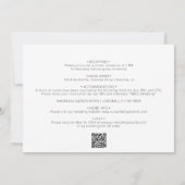 Minimale hartscript Alles in één QR-code bruiloft Kaart (Achterkant)