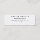 Minimale hedendaagse roze mini visitekaartje (Achterkant)