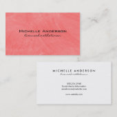 Minimale hedendaagse roze visitekaartje (Voorkant / Achterkant)