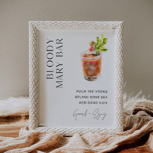 Minimale helling Mary Bar-teken voor HARLOW Poster