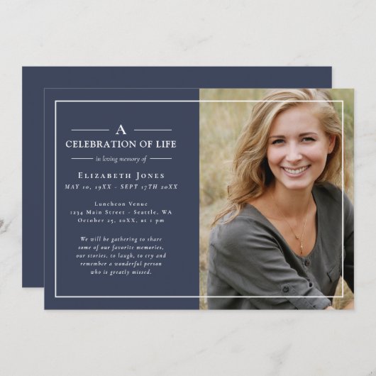 Minimale herdenking van het leven (Voorkant / Achterkant)