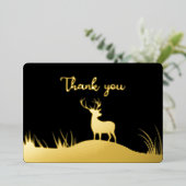 Minimale herdenkingsbegrafenis zwart en goudder folie uitnodiging (Staand Voorkant)