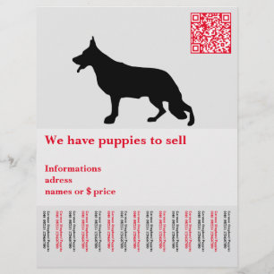 Minimale herdershond gepersonaliseerd flyer