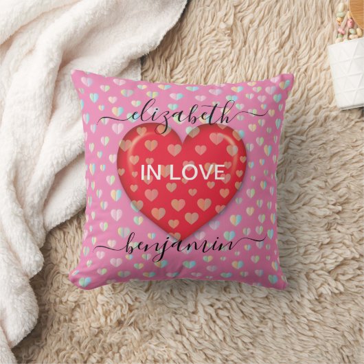 Minimale Herfst in Love Heart met hartspuwen Kussen (Deken)