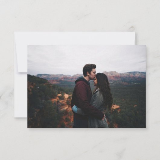 Minimale Herfst Waterverf Leaf Save the Date Kaart (Achterkant)