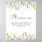Minimale herinneringen aan wilde bloemen met bride poster (Voorkant)