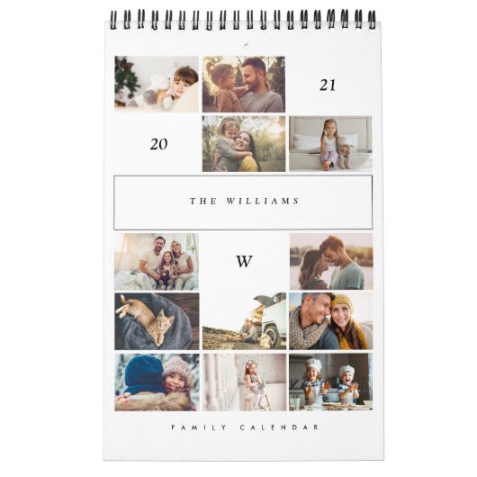 Minimale herinneringen uit de multi-fotocollage fa kalender (Hoes)