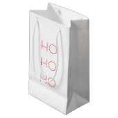 Minimale HO HO HO kerstcadeau Klein Cadeauzakje (Voorkant Gekanteld)