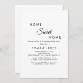 Minimale Home Sweet Home Housewarming Party Kaart (Voorkant / Achterkant)