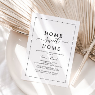 Minimale Home Sweet Home Housewarming Party Kaart