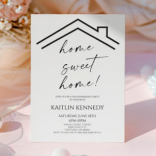 Minimale Home Sweet Home Housewarming Party Kaart