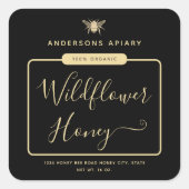 Minimale honinghoningbijenhoningpot vierkante sticker (Voorkant)