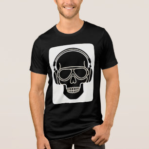 Minimale hoofdtelefoon hoofd silhouet T-shirt