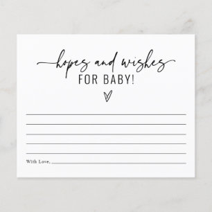 Minimale hoop en wensen voor de Kaart van het Baby
