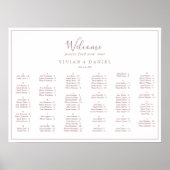 Minimale horizontale Roos Gold-sessiekaart Poster (Voorkant)