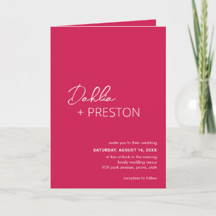 Minimale Hot Pink QR Code Moderne bruiloft