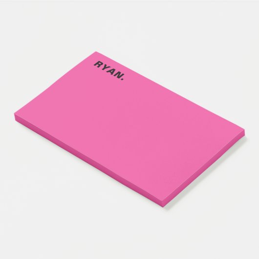 Minimale hotroze persoonlijke post-it notities post-it® notes (Schuin)
