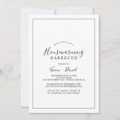 Minimale Housewarming Barbecue Party Kaart (Voorkant)
