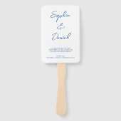 Minimale huwelijksprogramma ceremonie gunsten voor handwaaier (Voorkant)