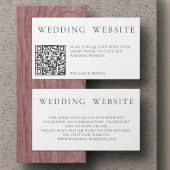 Minimale huwelijkswebsite met QR-code RSVP Informatiekaartje