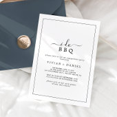 Minimale I Do BBQ Engagement Party Kaart