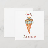 Minimale ijspartij bedankkaart (Voorkant / Achterkant)